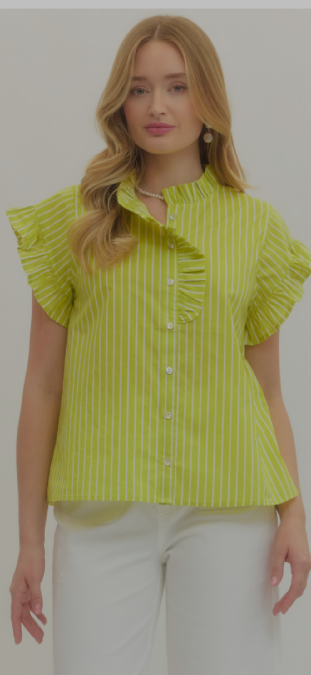 Lime stripe Top