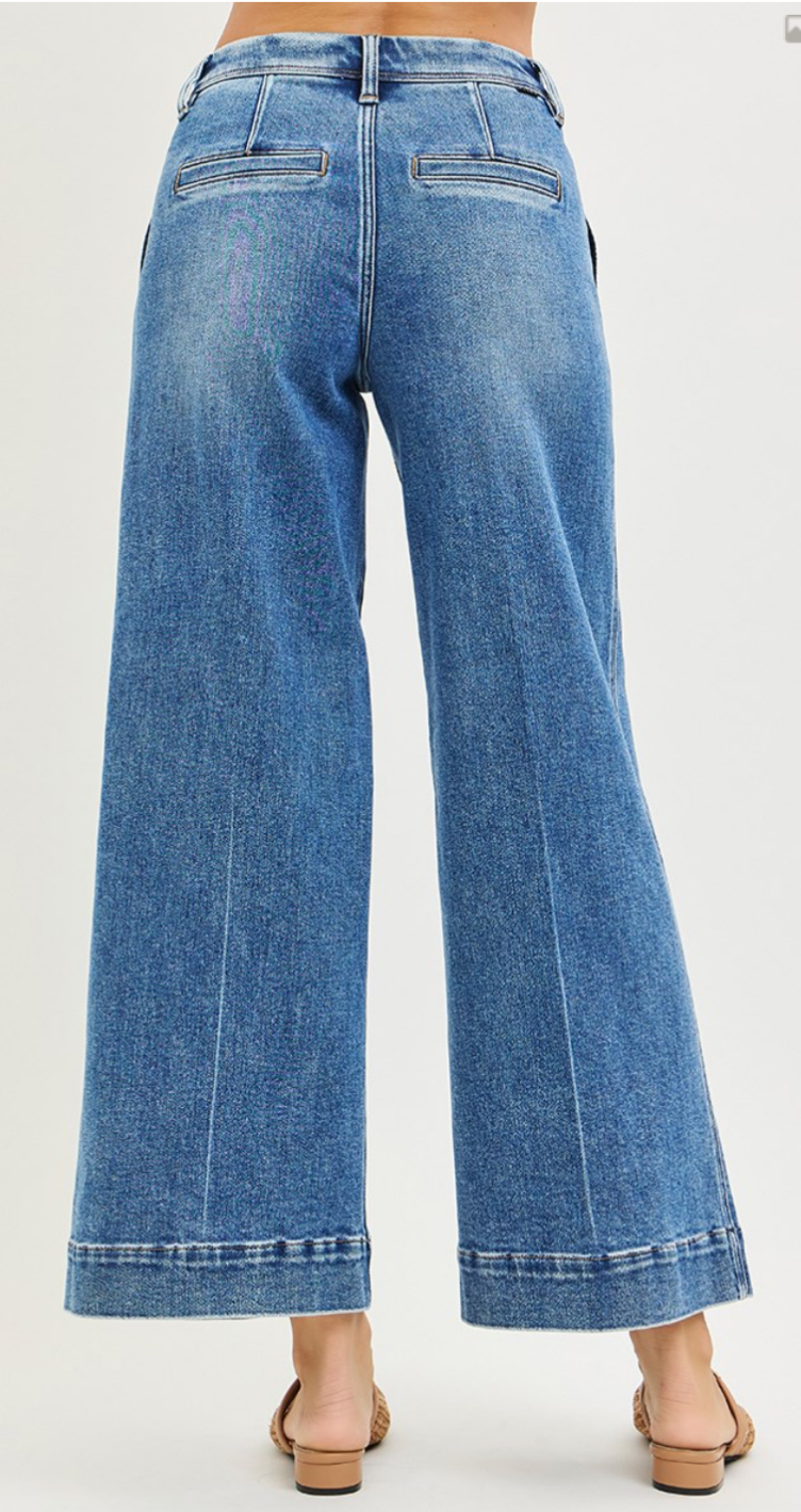 Risen Wide Leg Jeans