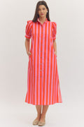 Entro Long Pink/Red dress