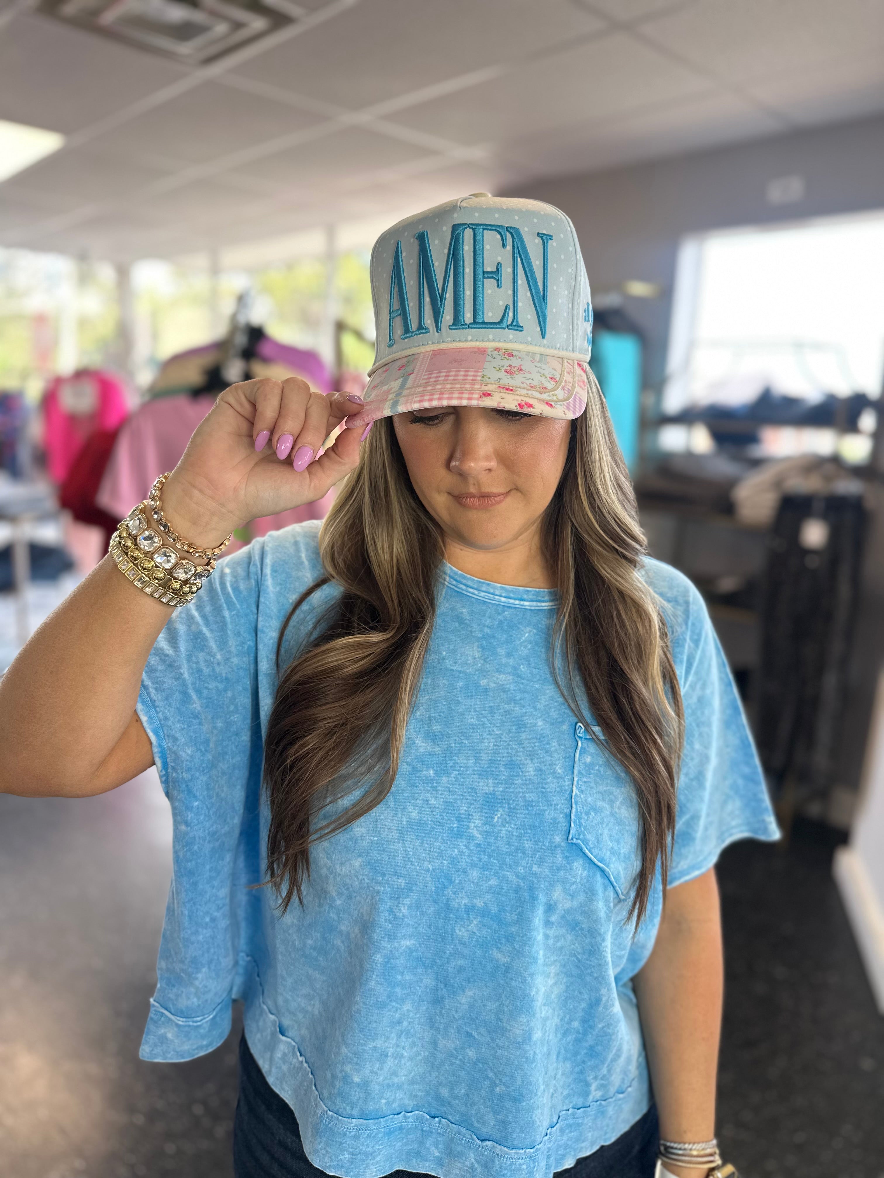 Zenana Blue Pocket tee