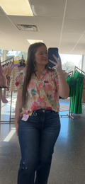 White and pink floral