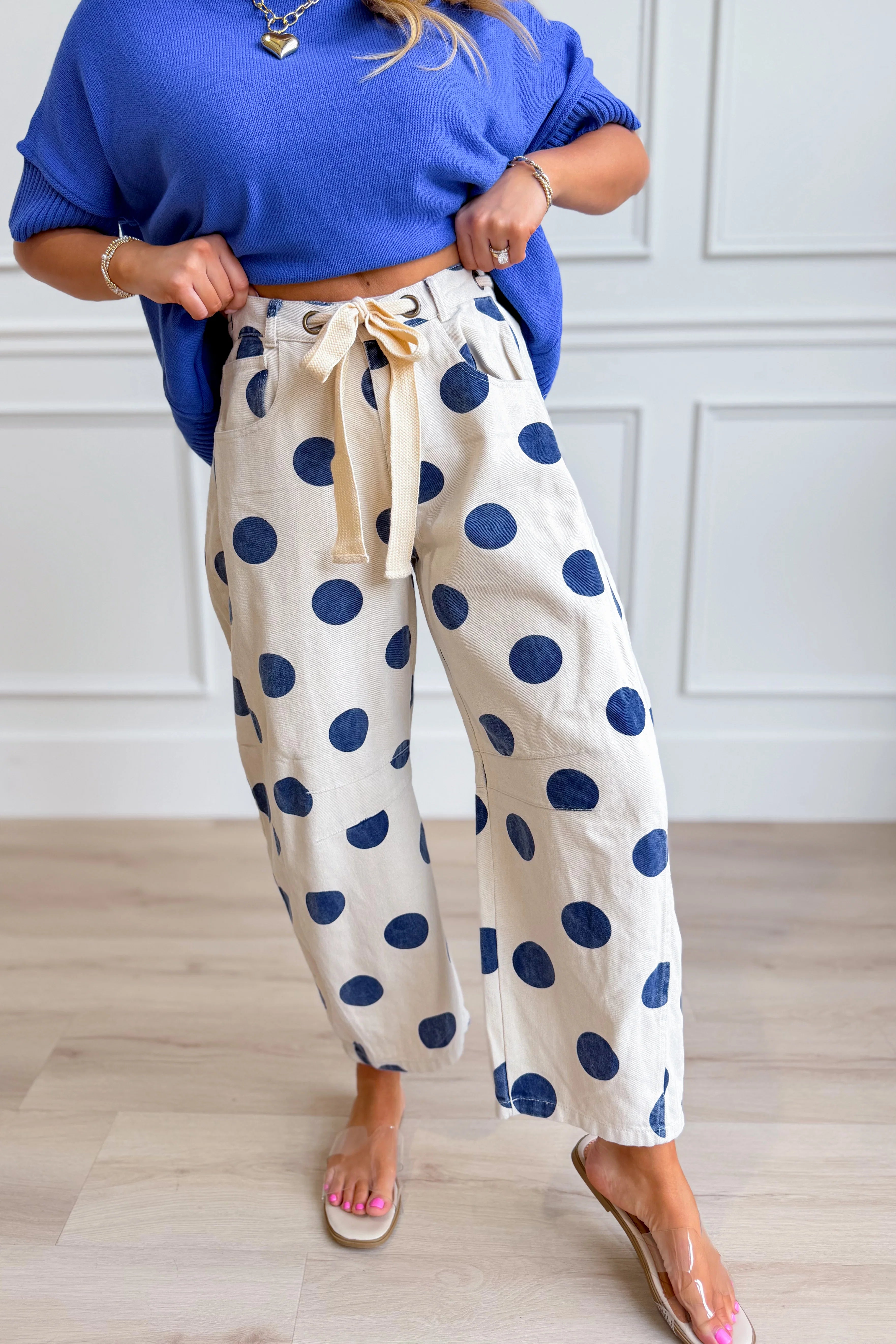Peach Love Polka Dot Jeans