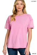 Pink zenana round neck t- shirt