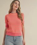 Orange and Pink stripe sweater