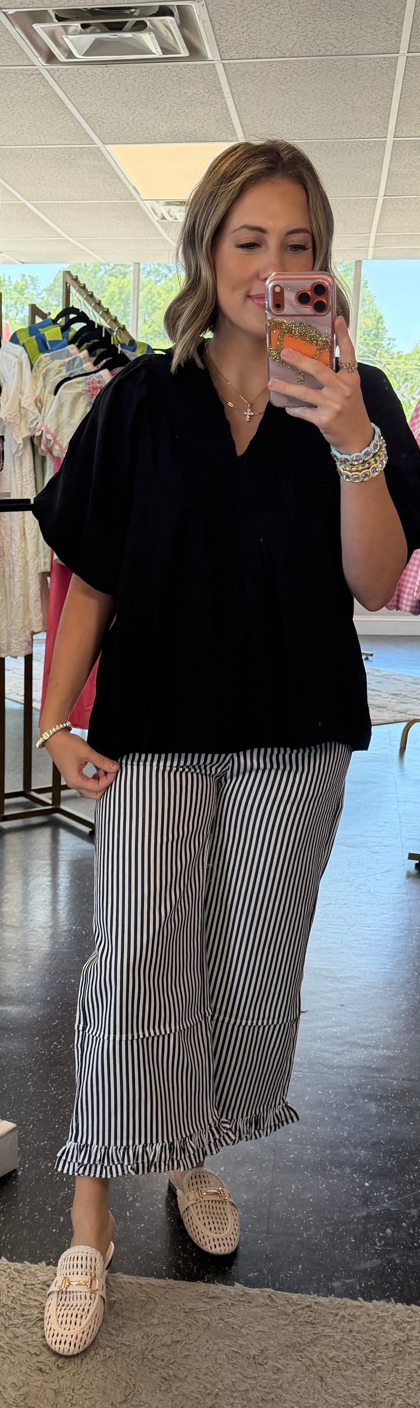 Jodifl Black and White Ruffle