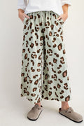 Easel mint leopard pants