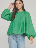 Green puff sleeve
