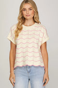 Pink scallop cream