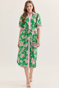 Entro Green/Pink Floral Dress