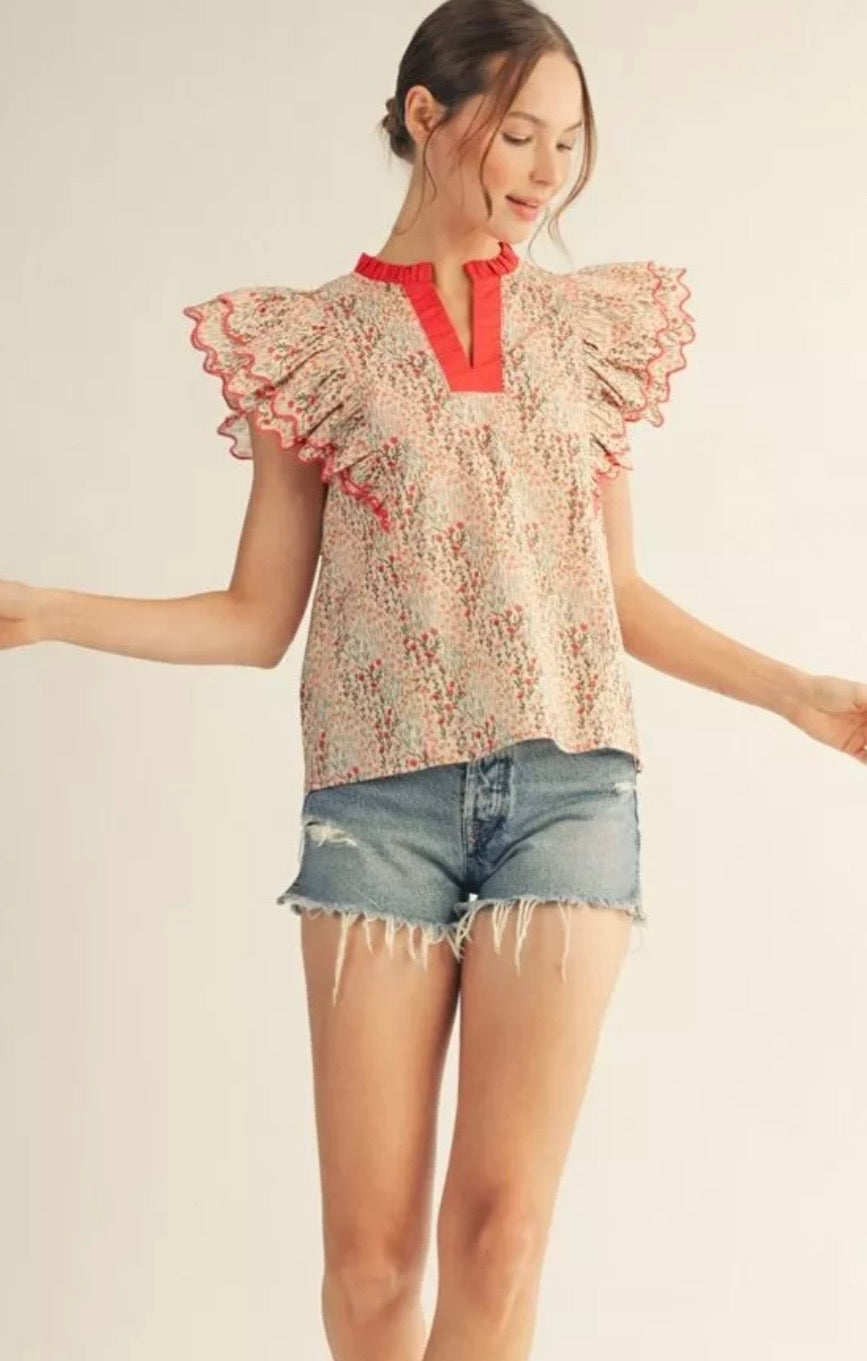 Red floral mix