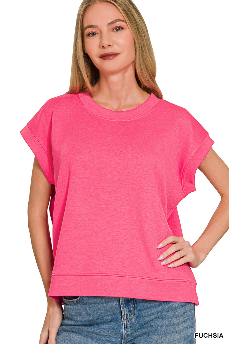 Zenana short sleve sweat shirt