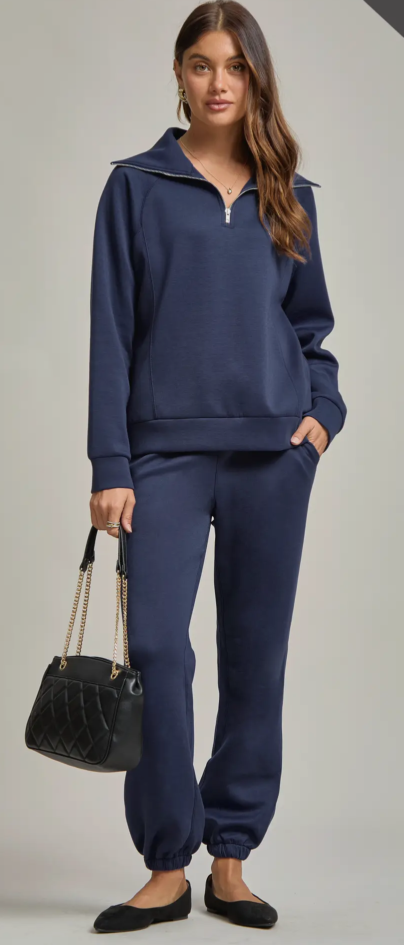 Navy Plus top and bottom set