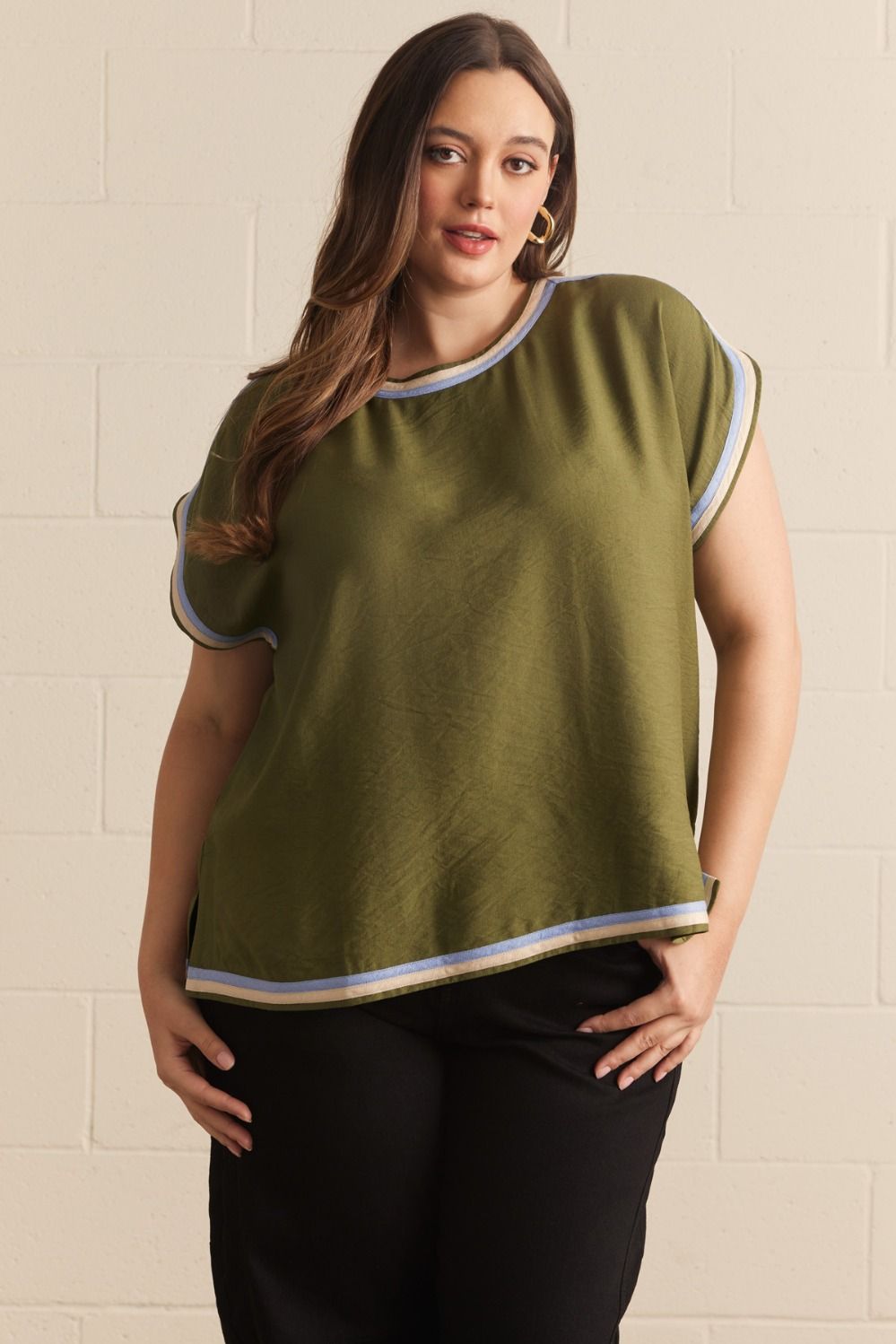 Curvy Olive Top
