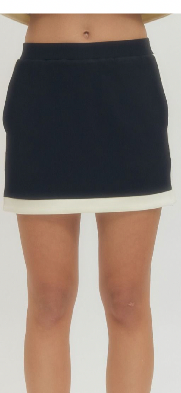 Black skirt set