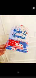 Made in America poppy & pine hat