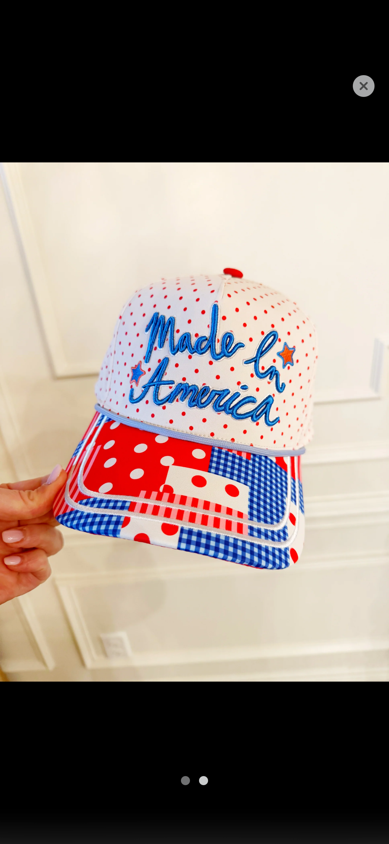 Made in America poppy & pine hat