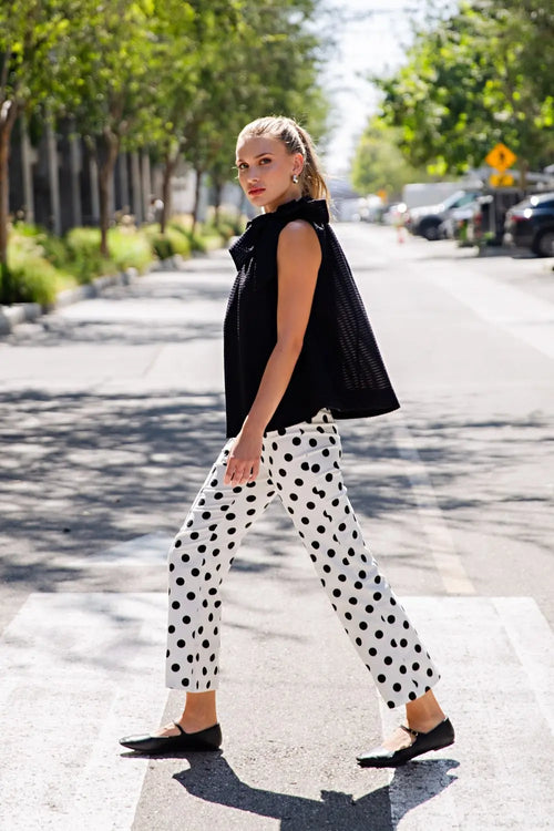 Black and White polka dot pants