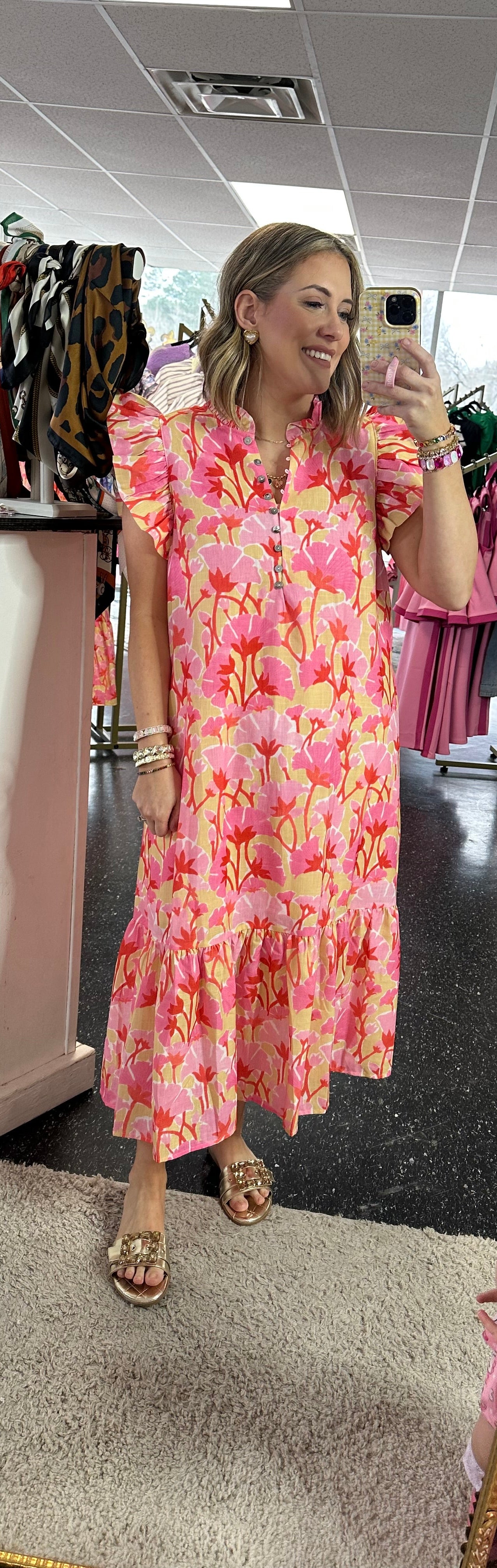 Pink Floral Dress