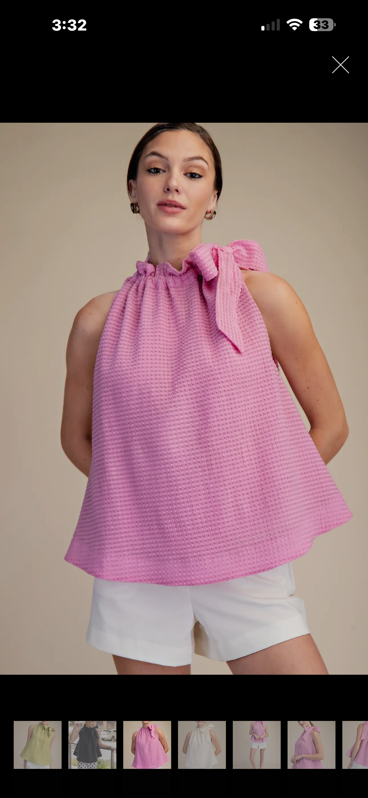 Pink Bow Top
