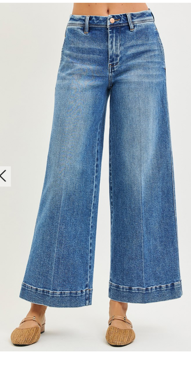 Risen Wide Leg Jeans