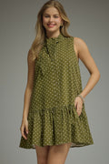 Entro Olive Tie Dress