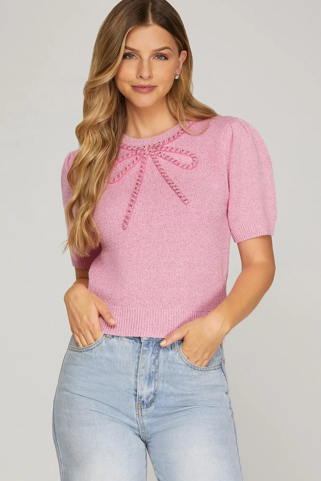 Bow Jewel Sweater