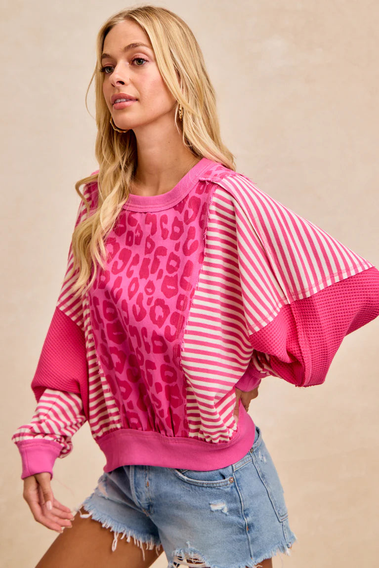 Leopard block top