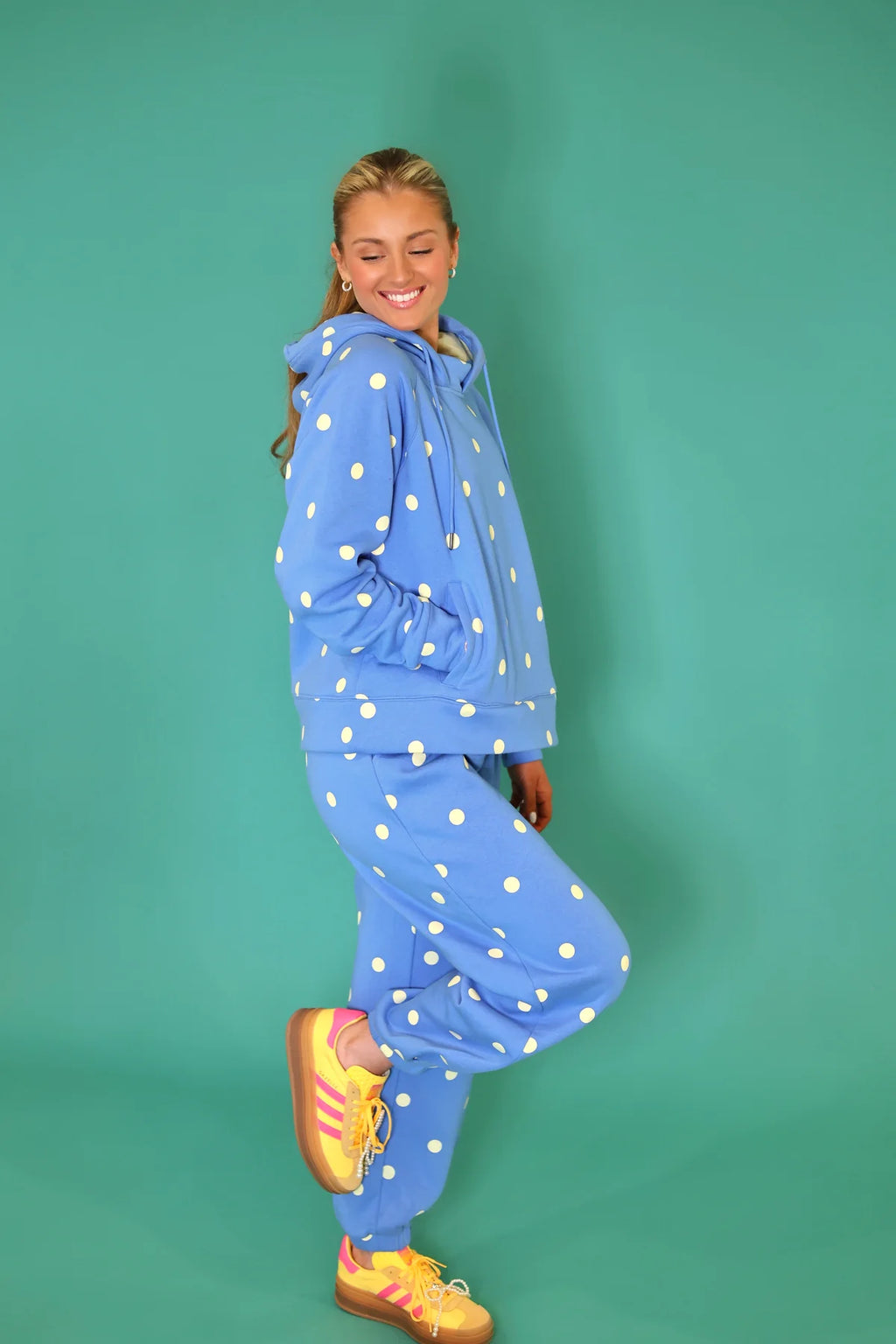 Poppy and Pine Blue Polka Dot Set