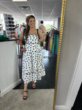 Entro black and white polka dot dress