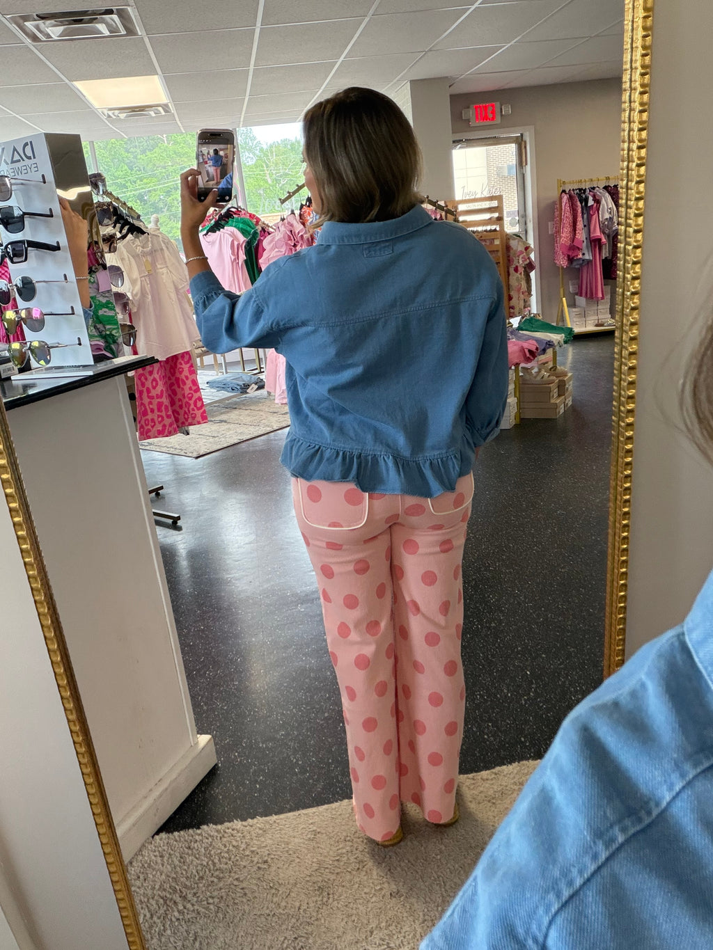 Pink Poppy and Pine Jeans