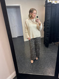 Leopard Cargo Jeans