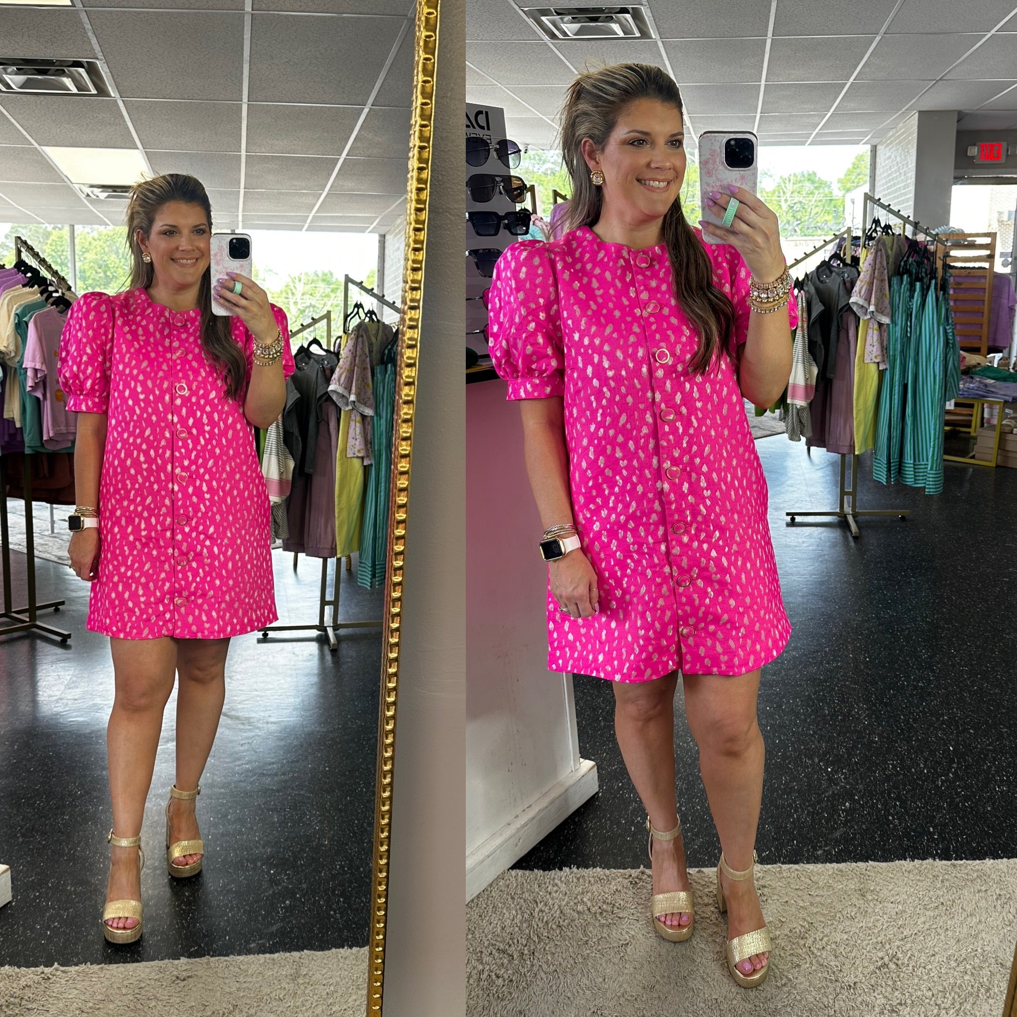Hot Pink Entro with Gold