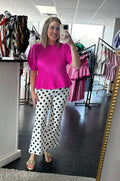 Pink Short sleeve sweater