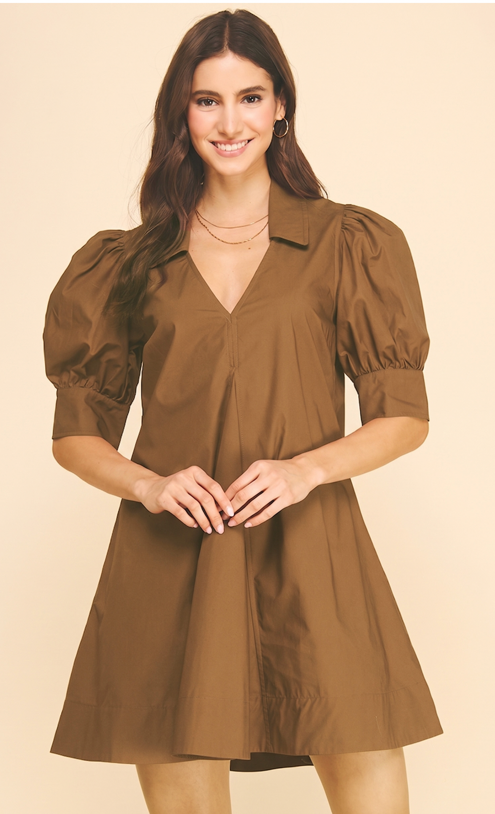 Pinch brown dress