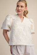 Cream Glam Top