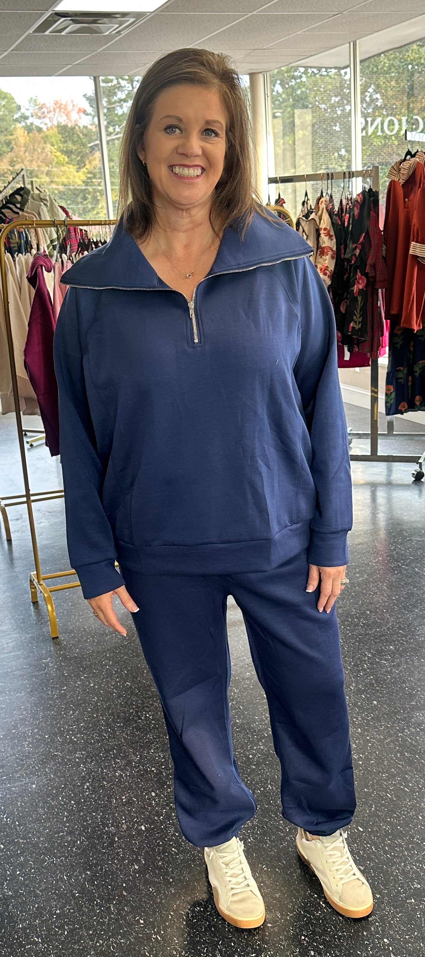 Navy Plus top and bottom set