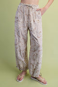 Easel olive flower pant