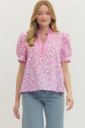 Pink Leopard Top