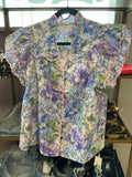 Purple floral with butterfly sleeves