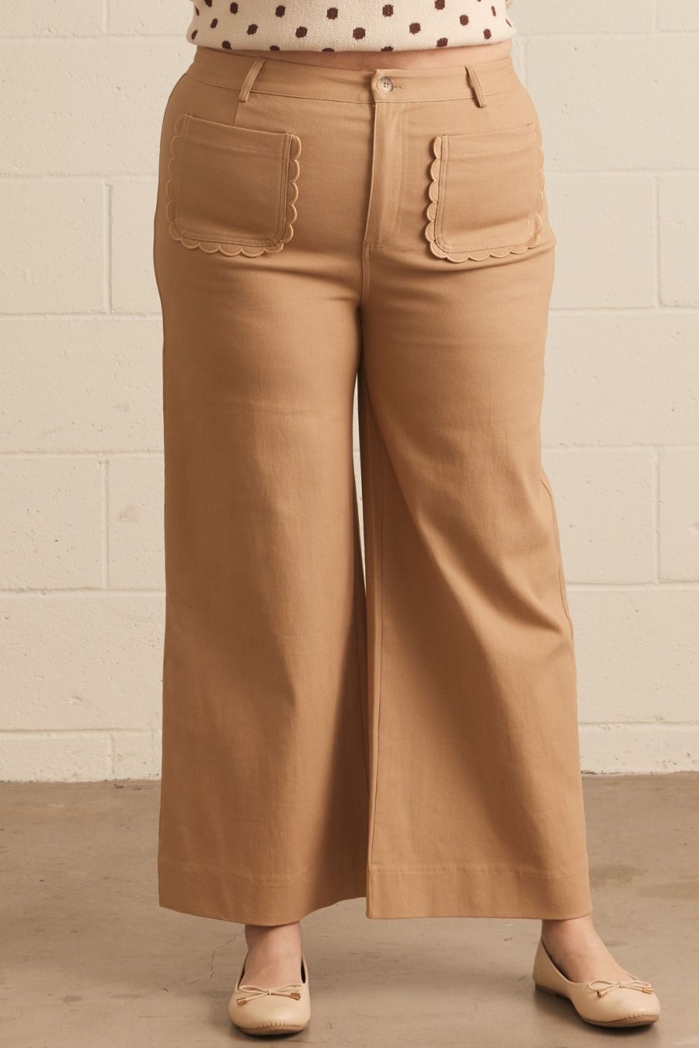 Curvy Camel Pants