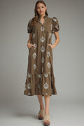 Long brown entro dress