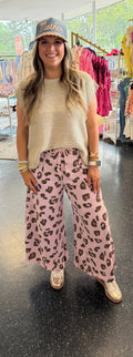 Easel Leopard lavender pants