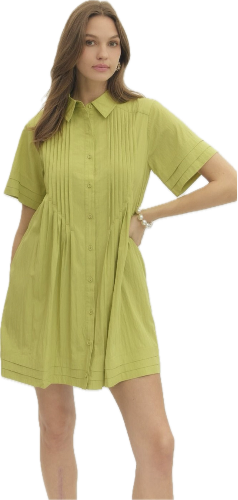 Short light green dress