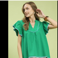 Green And blue top
