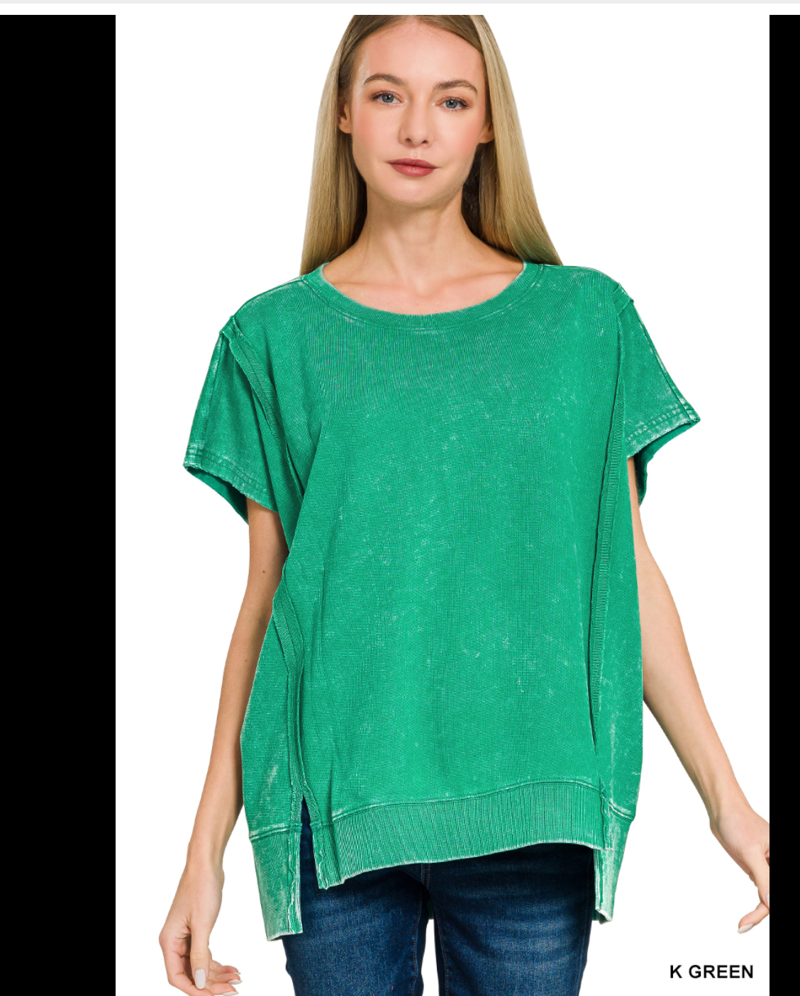 Green sweat shirt