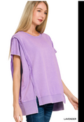 Purple sweat shirt