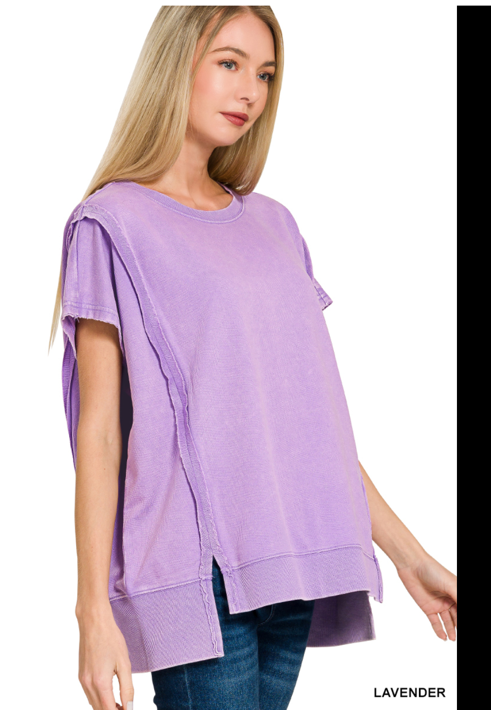 Purple sweat shirt