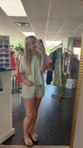 Jodifl green and purple shorts set