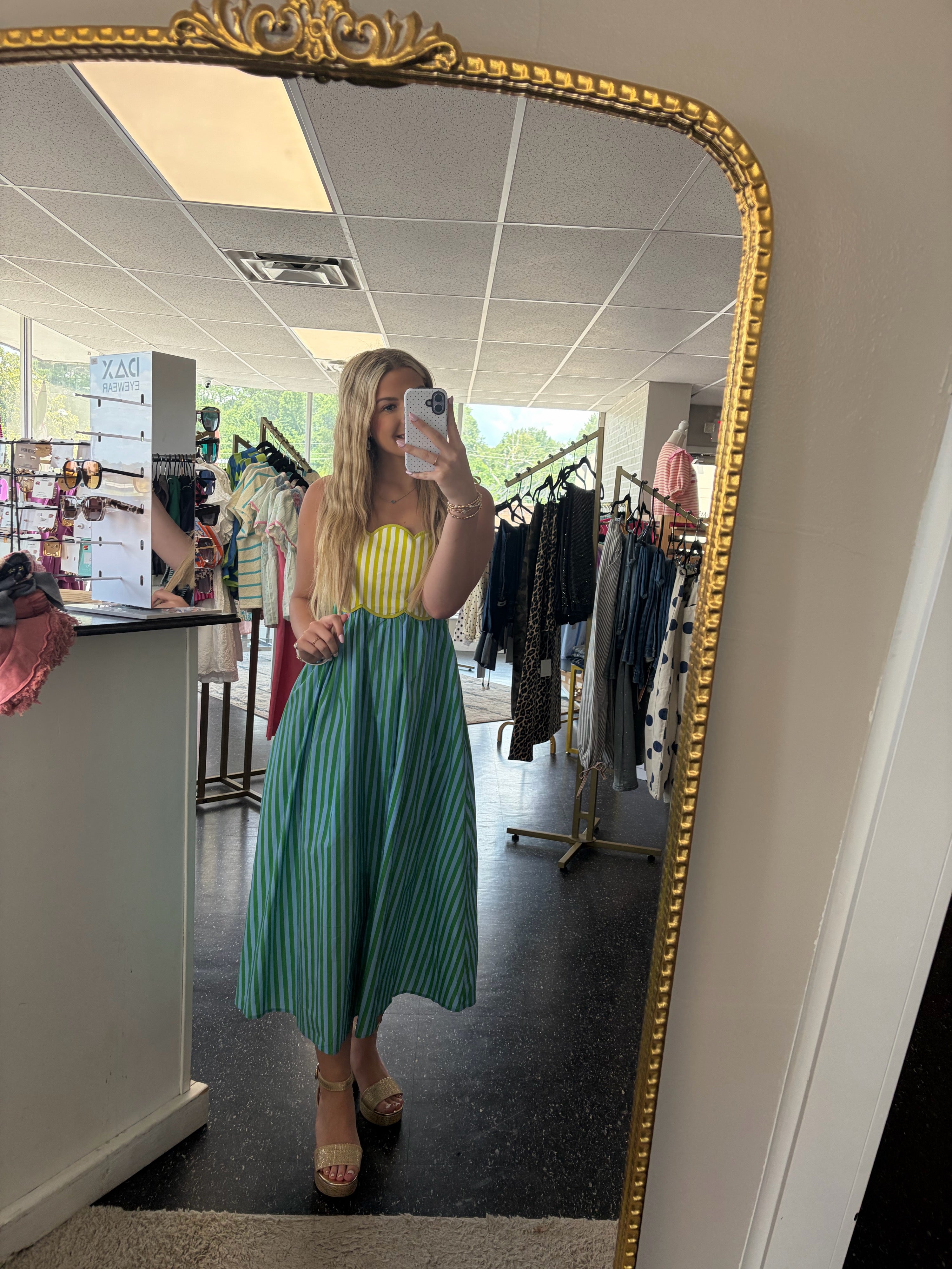 Entro Dress Blue/Lime
