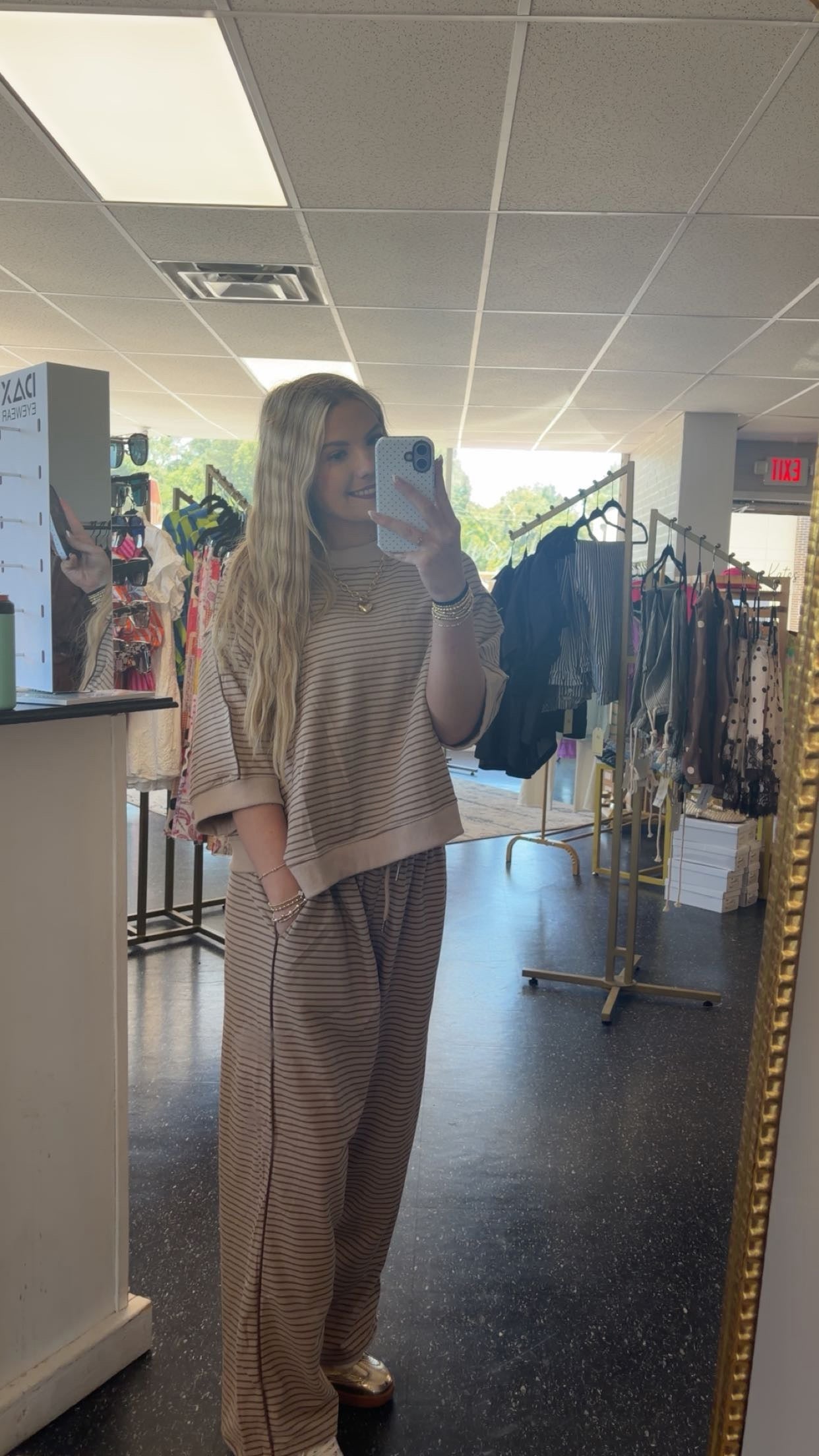 Brown Striped Set